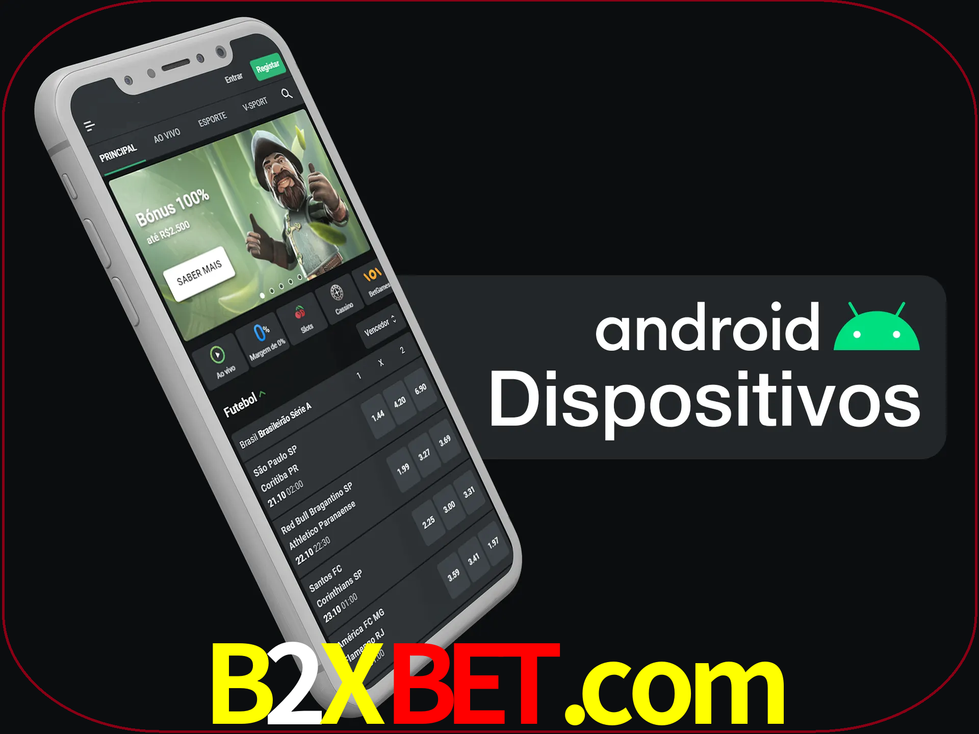 O aplicativo suporta a maioria de todos os dispositivos Android.