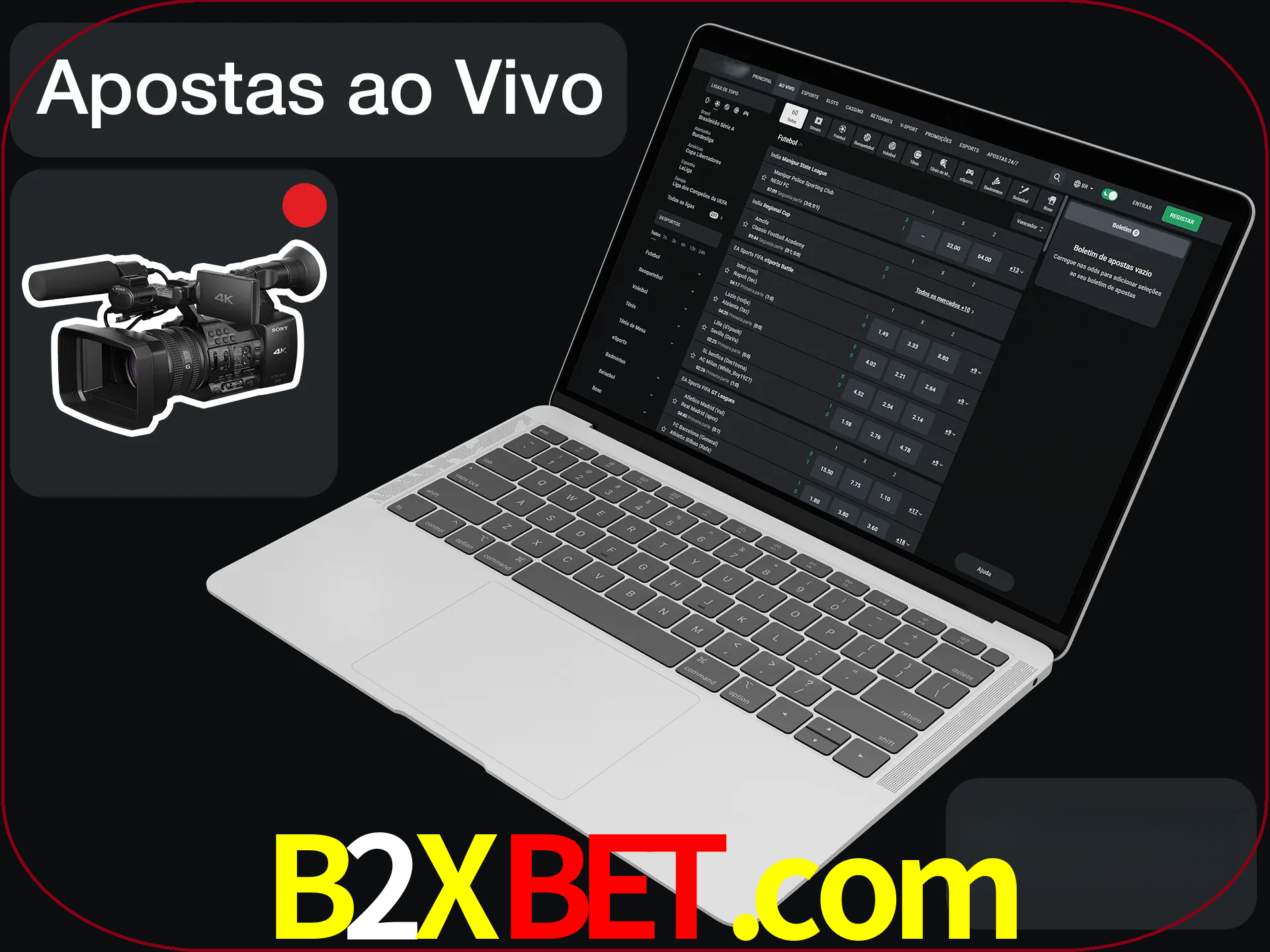 Aposte em formato ao vivo em nosso site.